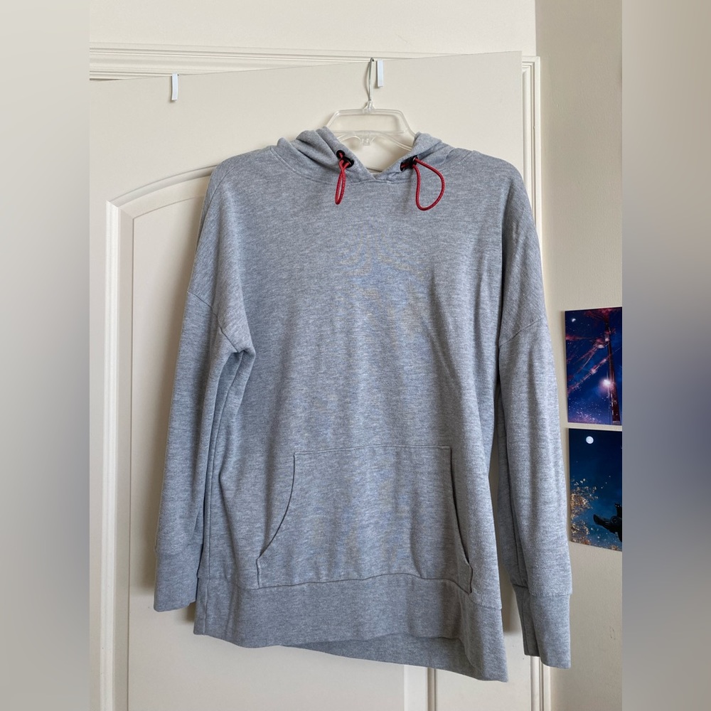 Wild Fable gray hoodie with red drawstrings